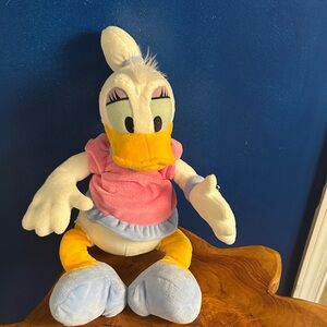 Disney Collection Daisy Duck Plush Stuffed Animal Doll 19” Pink Lavender Dress
